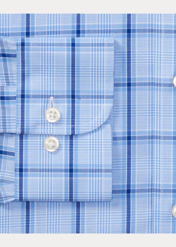 Camisa Polo Ralph Lauren Classic Fit Plaid Poplin Homem 72310-UIEW